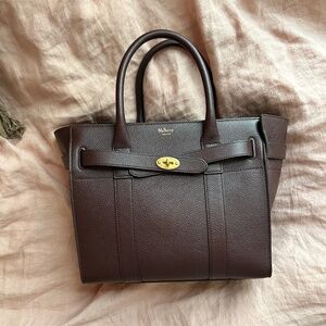 Mulberry 'Bayswater Small Zipped' Oxblood Classic Grain Leather Bag $1650